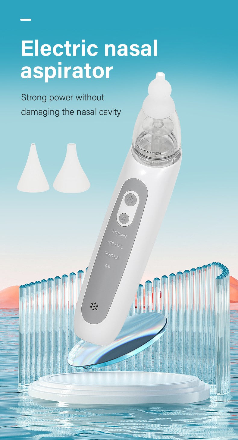 Aspirador Nasal Eléctrico para Bebé | Recargable USB con Puntas de Silicona