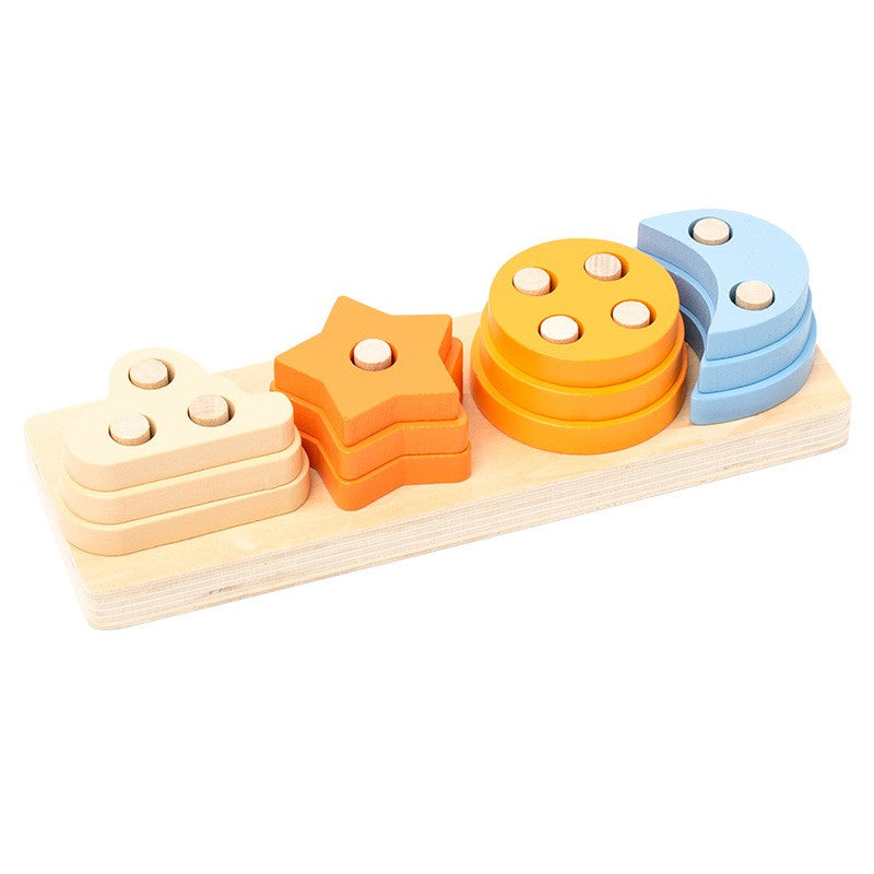 Juguete Montessori, bloques de construcción de madera, juguetes educativos de Ap