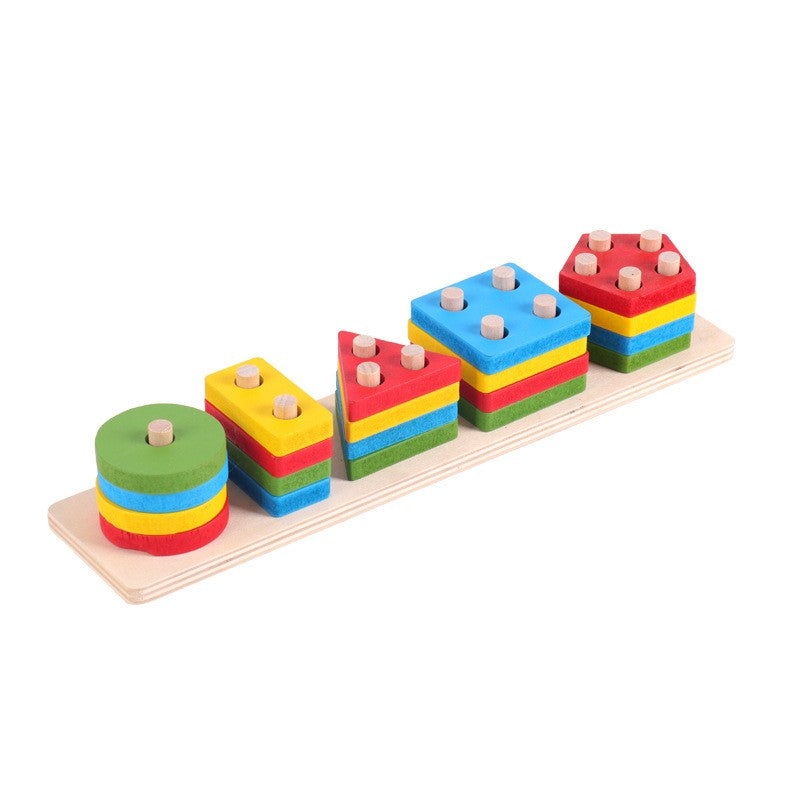Juguete Montessori, bloques de construcción de madera, juguetes educativos de Ap
