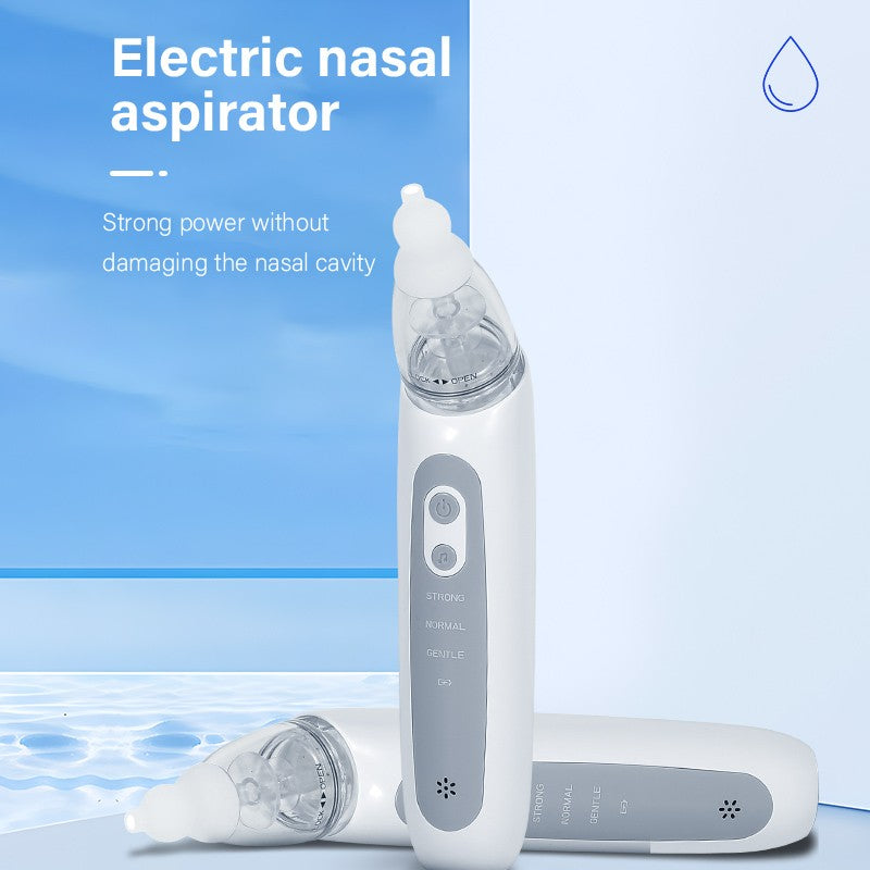 Aspirador Nasal Eléctrico para Bebé | Recargable USB con Puntas de Silicona
