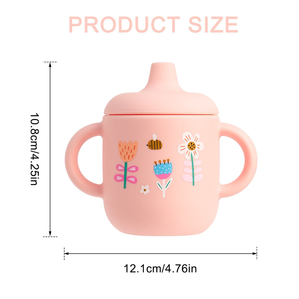 Vaso de Aprendizaje de Silicona para Bebé con Asas | Antiderrame y Libre de BPA
