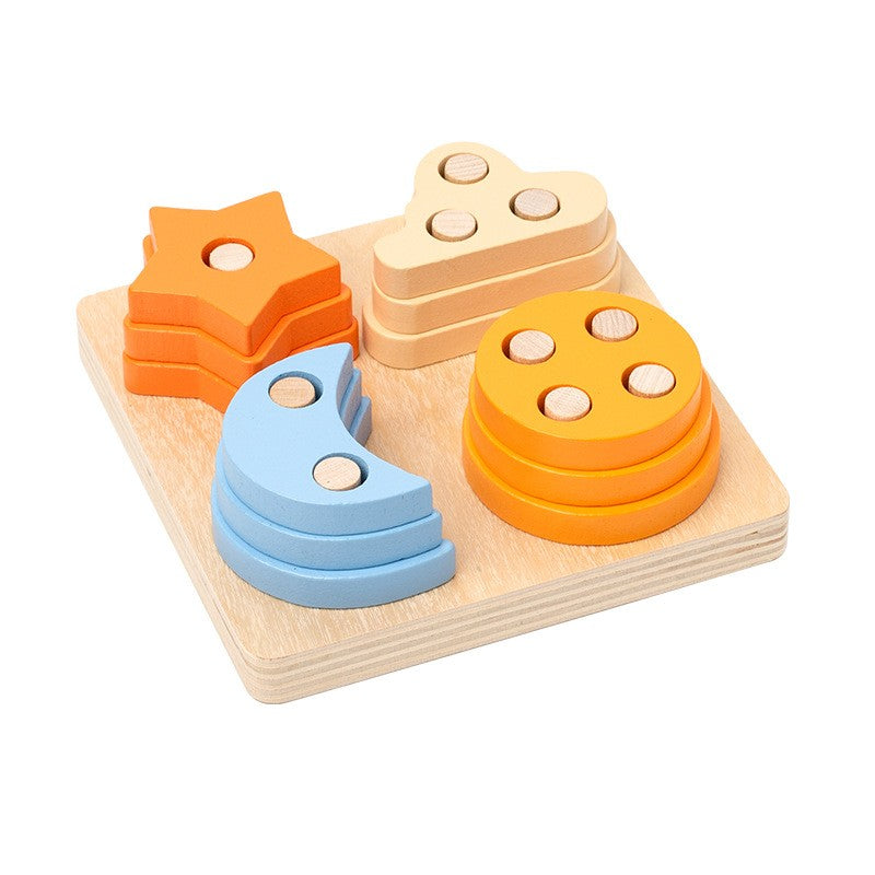 Juguete Montessori, bloques de construcción de madera, juguetes educativos de Ap