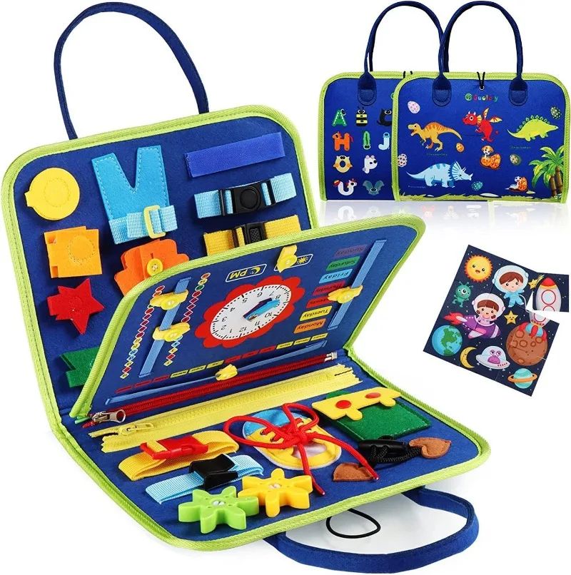 Libro sensorial Montessori de actividades para niños