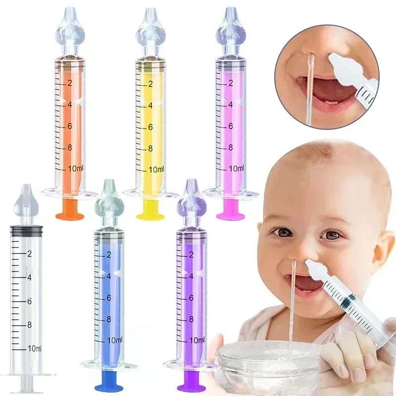 Aspirador nasal manual para bebé con jeringa de succión
