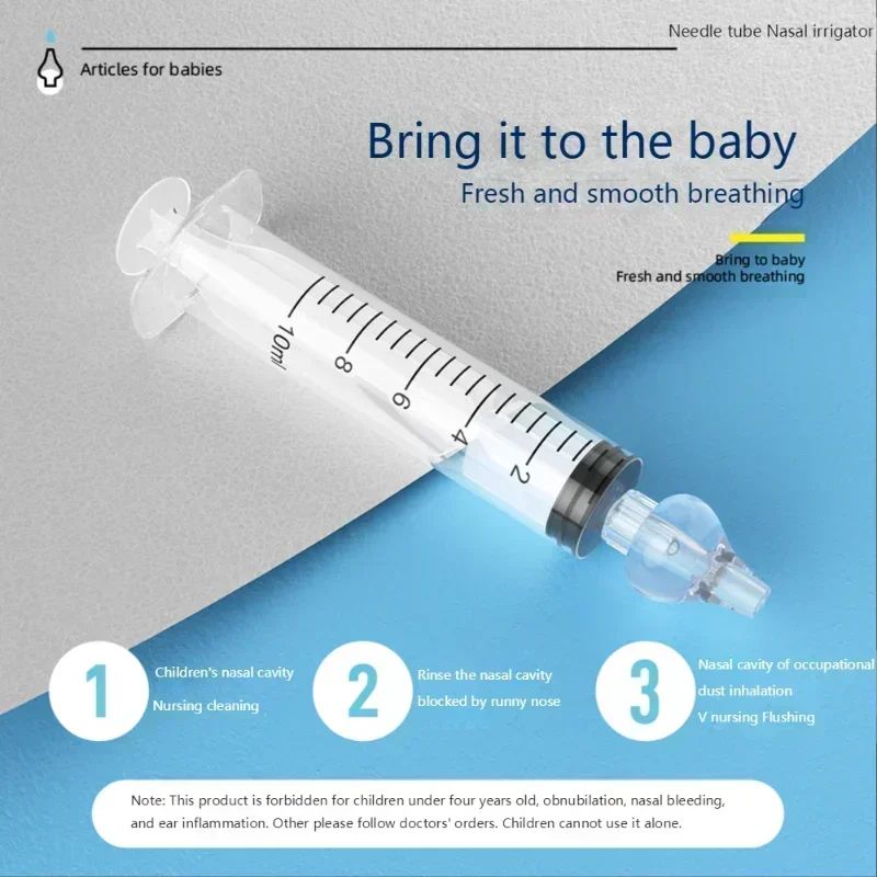 Aspirador nasal manual para bebé con jeringa de succión