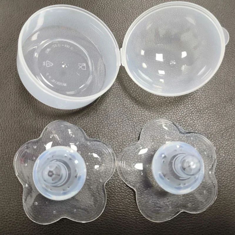 Recolector de leche materna de silicona con protector de pezón