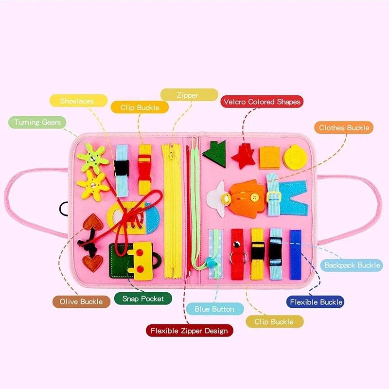 Libro sensorial Montessori de actividades para niños