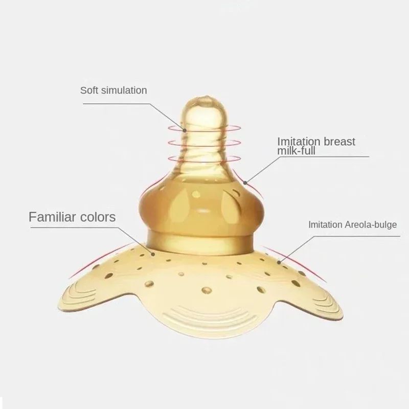 Recolector de leche materna de silicona con protector de pezón