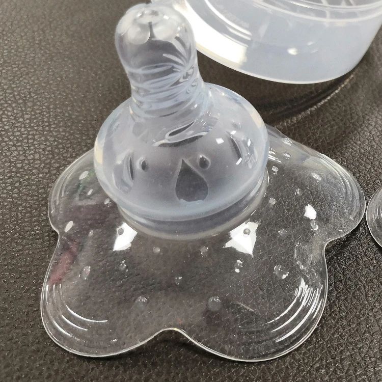 Recolector de leche materna de silicona con protector de pezón