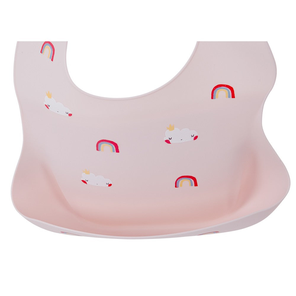 Babero de Silicona Impermeable para Bebé | Ajustable con Bolsillo Atrapa Comida