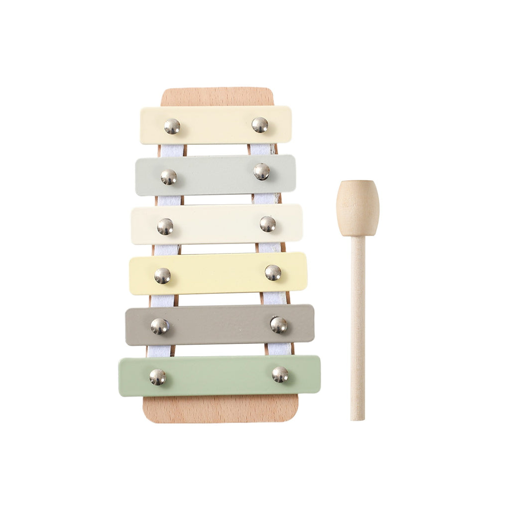 Juguete de Madera Montessori, Xilófono Multicolor, Cuentas de Campana, Tambor, I